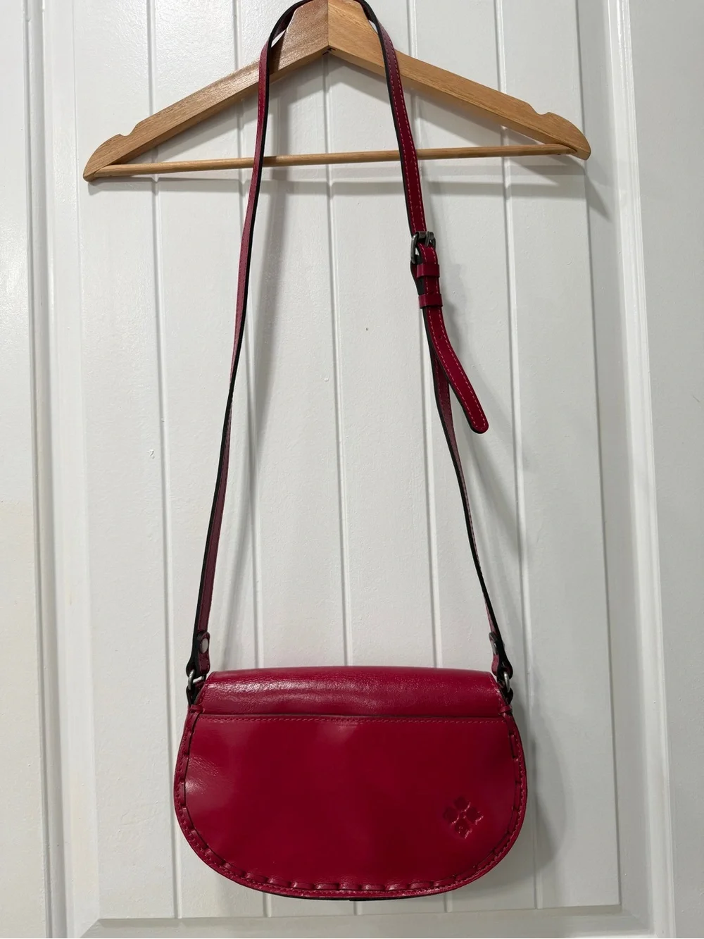Patricia Nash Red Embossed Leather Lydie Crossbody